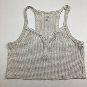 Gilly Hicks Crop Tank Top Grey  Medium